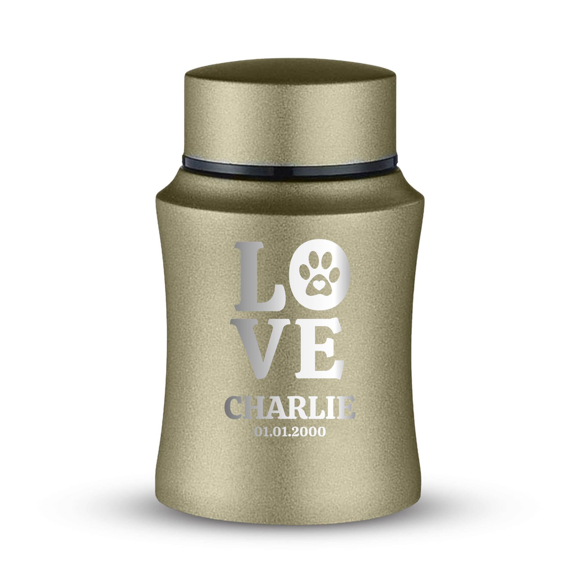 Prestige Pet Cremation Urn – Powder Coated Stainless Steel – 10 lb Capacity | Memorial Theme