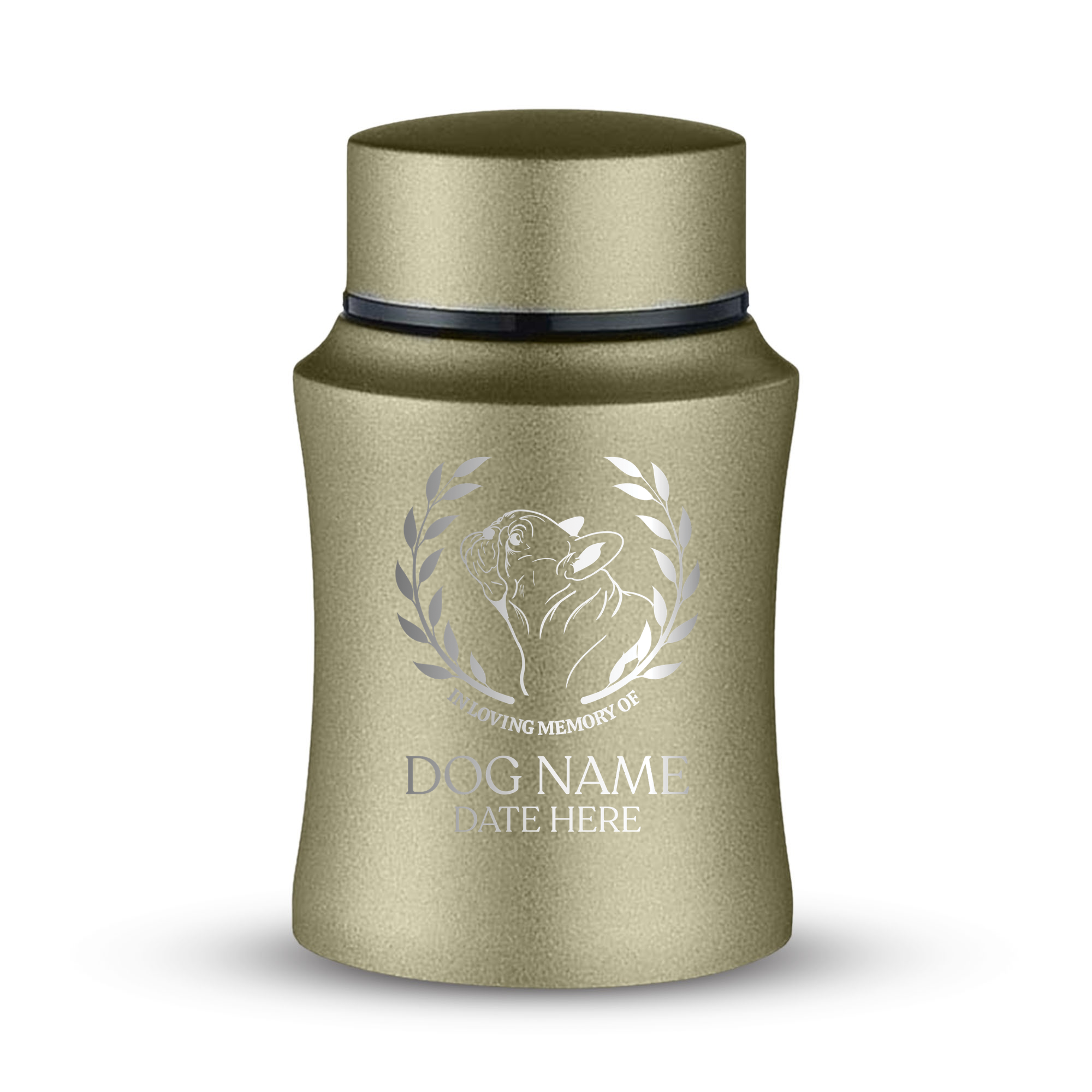 Prestige Pet Cremation Urn – Powder Coated Stainless Steel – 10 lb Capacity | Dog Breed