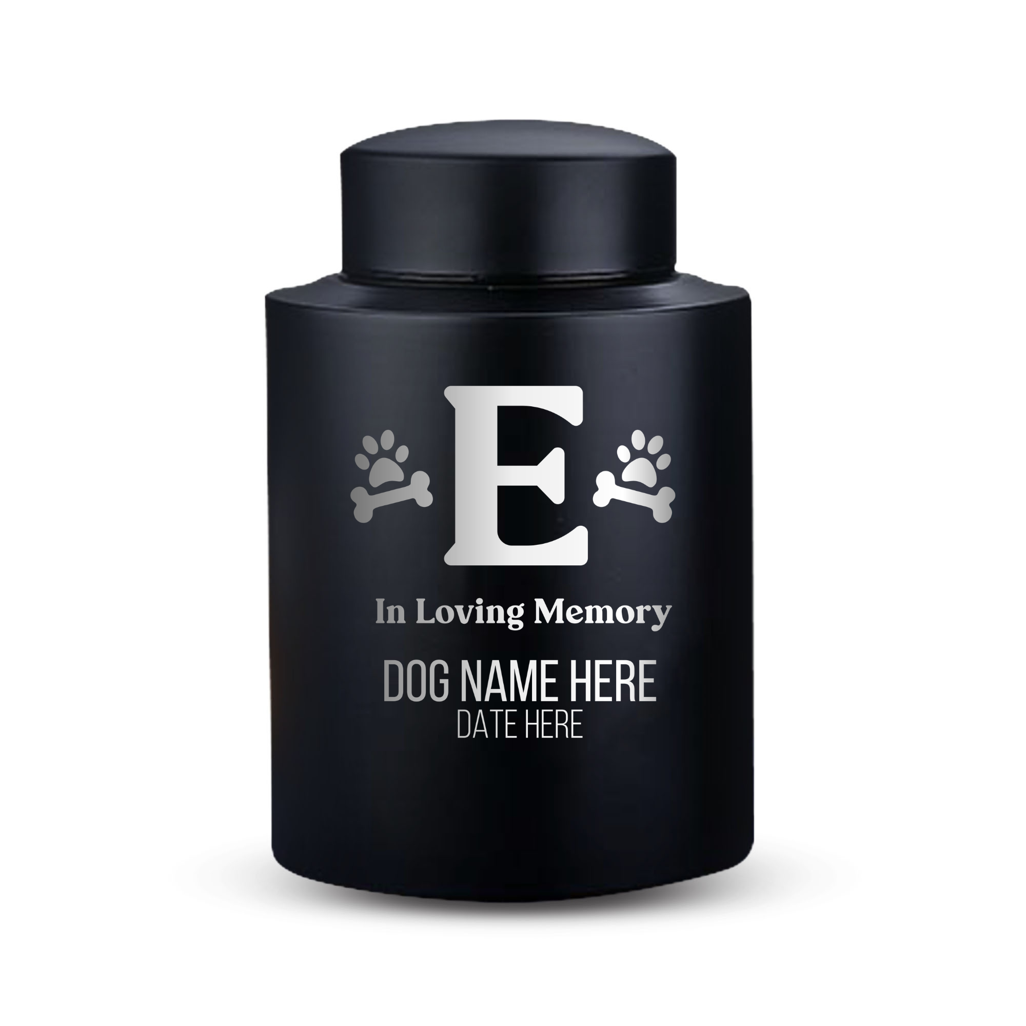 Horizon Dog Cremation Urn – Black Stainless Steel – 50–115 Cubic Inch | Forever Collection