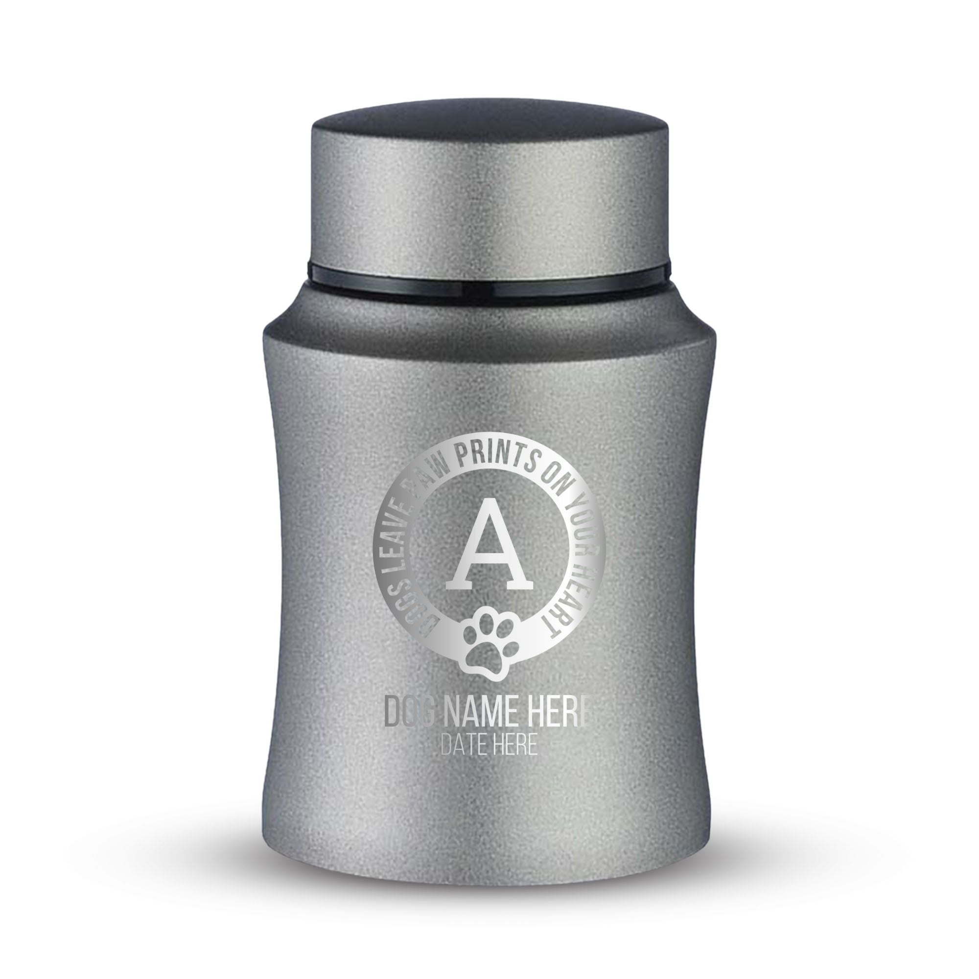 Custom Small Keepsake Cremation Urn for Small Dogs - Laser Engraved - Fit up to 10lbs - Powder Coated Stainless Steel Urn