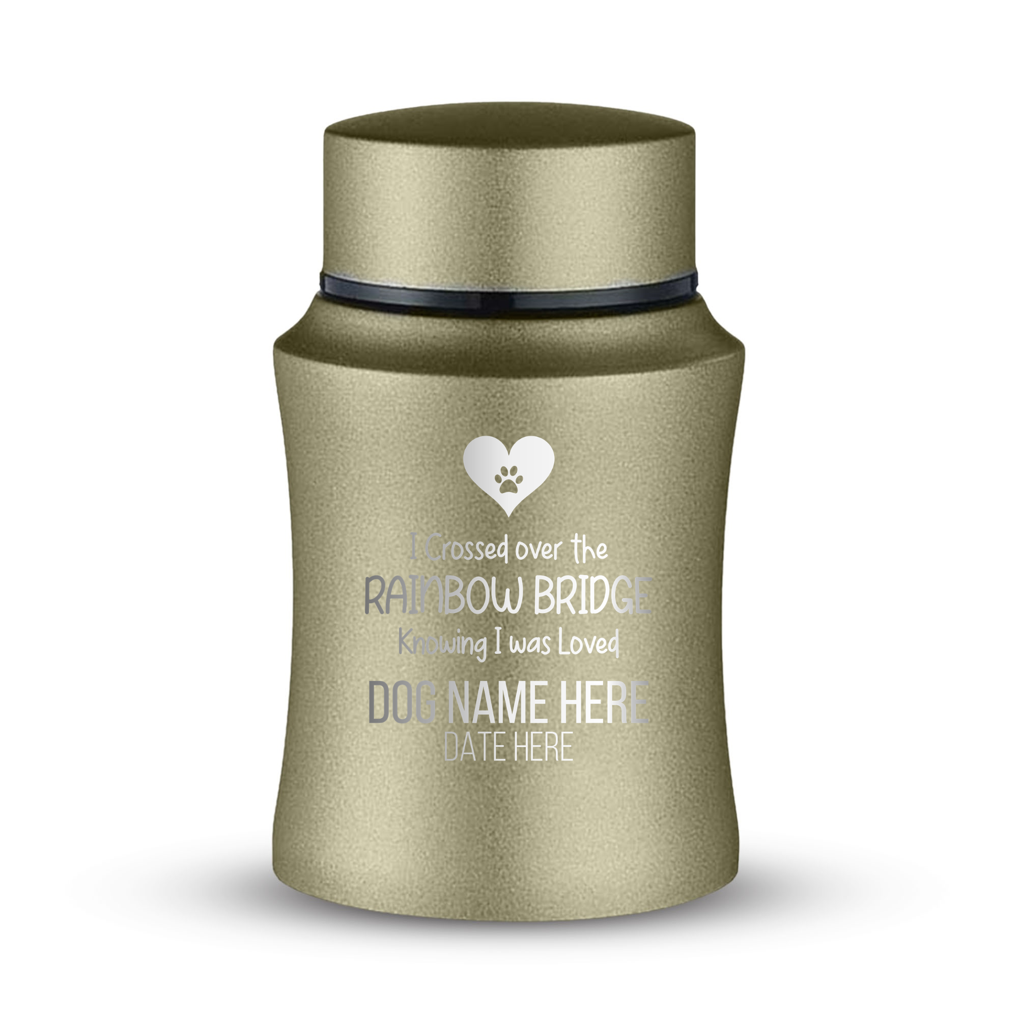 Prestige Pet Cremation Urn – Powder Coated Stainless Steel – 10 lb Capacity | Memorial Theme