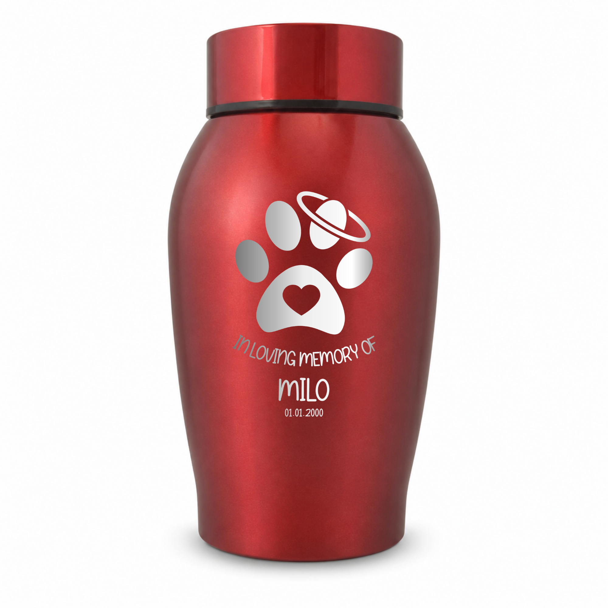 Medium Custom Cat Urn – 50 Cubic Inch – Stainless Steel | Classic Cat Memorial