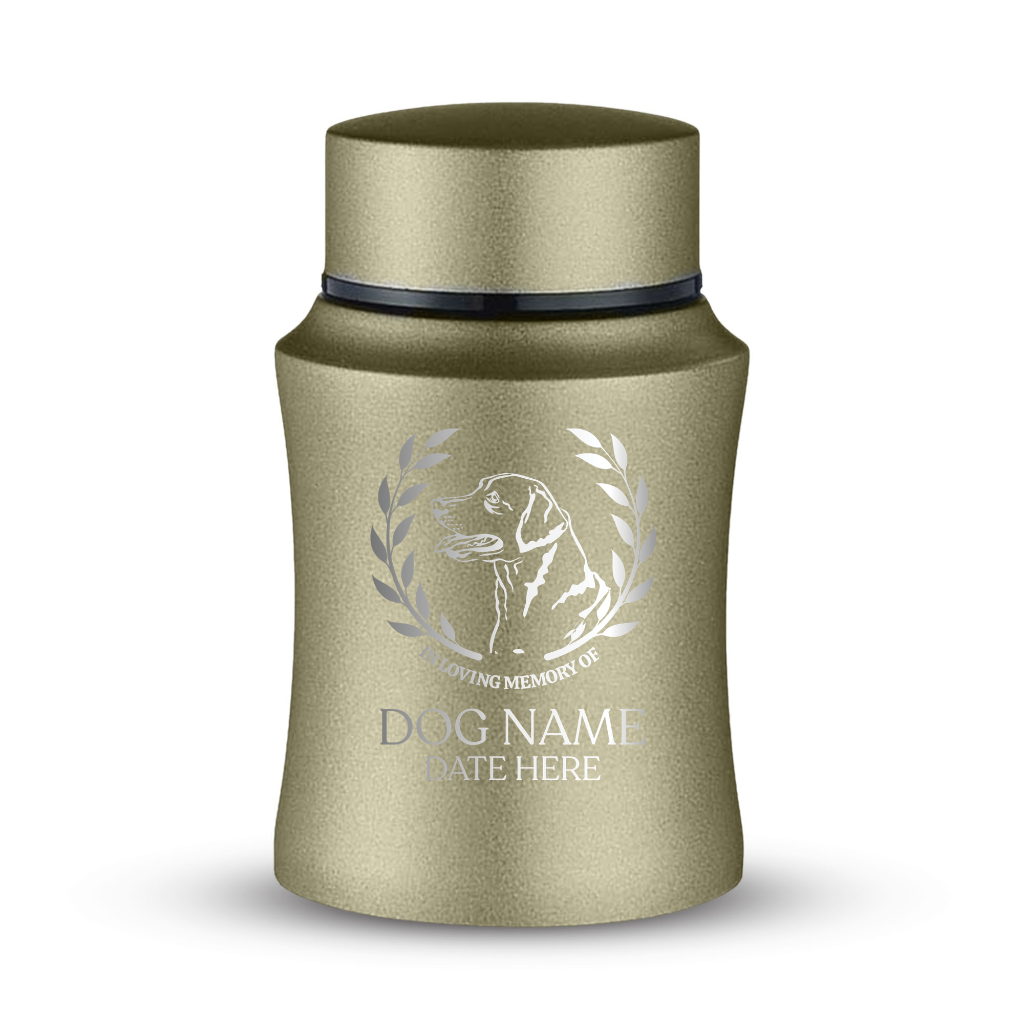 Prestige Pet Cremation Urn – Powder Coated Stainless Steel – 10 lb Capacity | Dog Breed