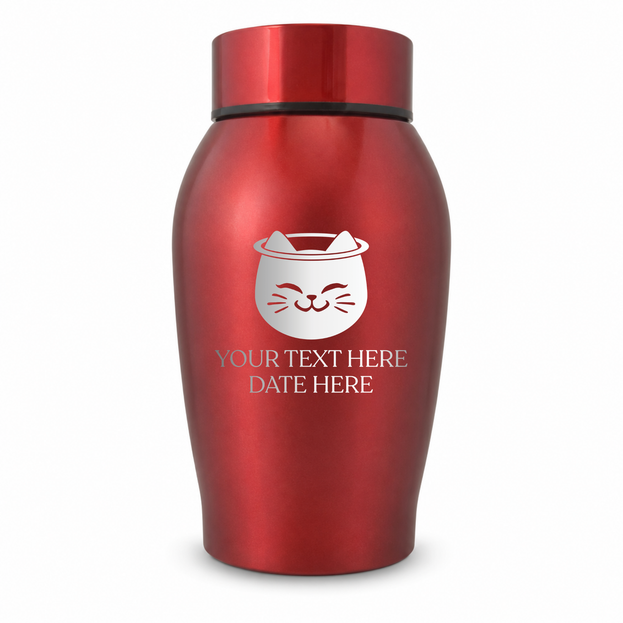 Medium Custom Cat Urn – 50 Cubic Inch – Stainless Steel | Classic Cat Memorial