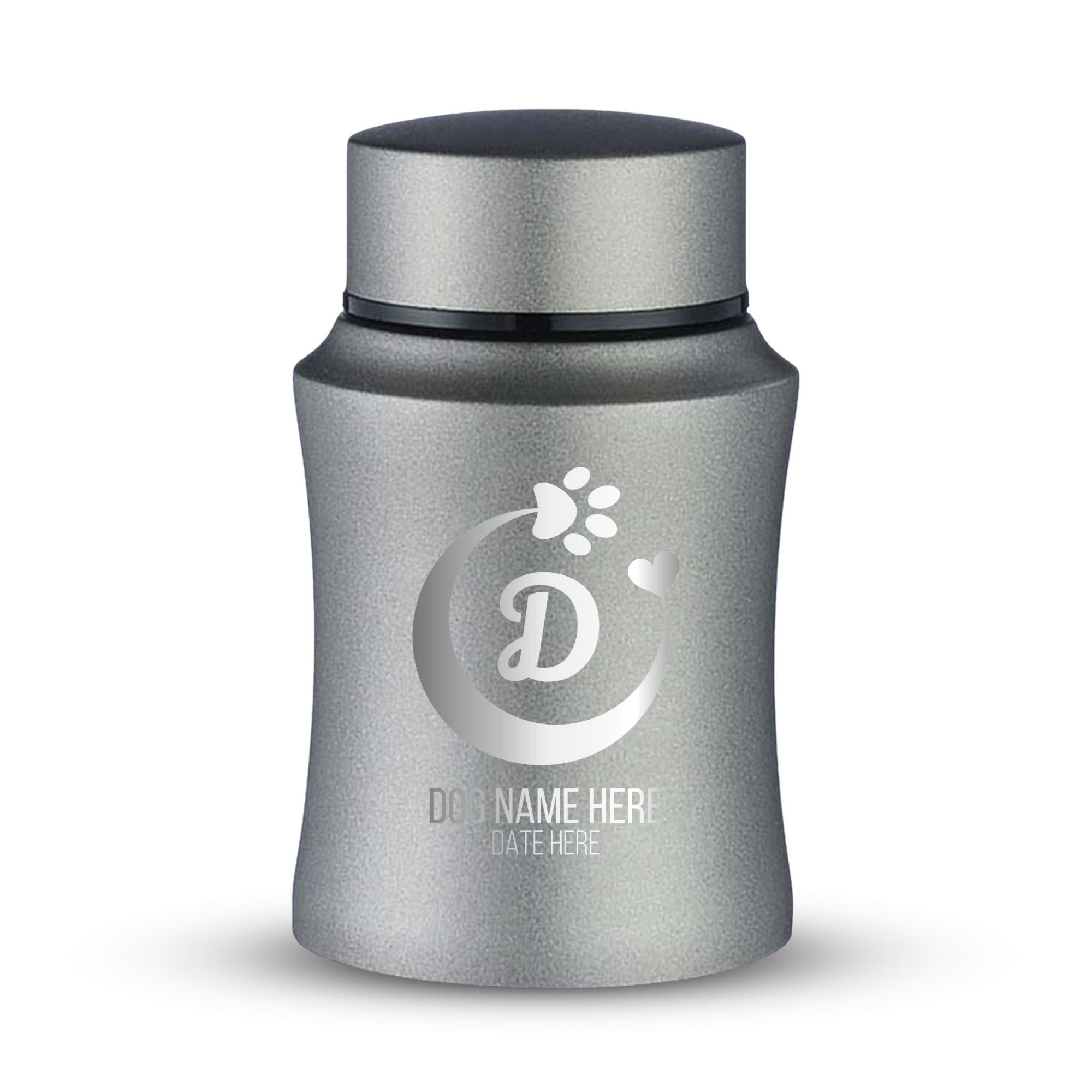 Custom Small Keepsake Cremation Urn for Small Dogs - Laser Engraved - Fit up to 10lbs - Powder Coated Stainless Steel Urn
