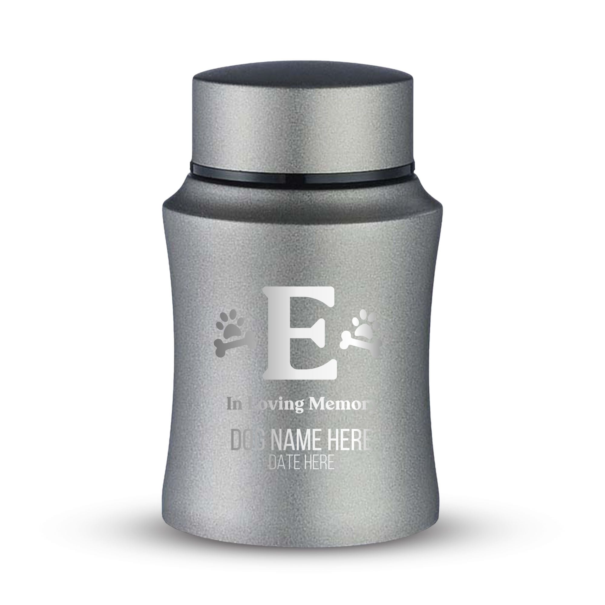 Custom Small Keepsake Cremation Urn for Small Dogs - Laser Engraved - Fit up to 10lbs - Powder Coated Stainless Steel Urn