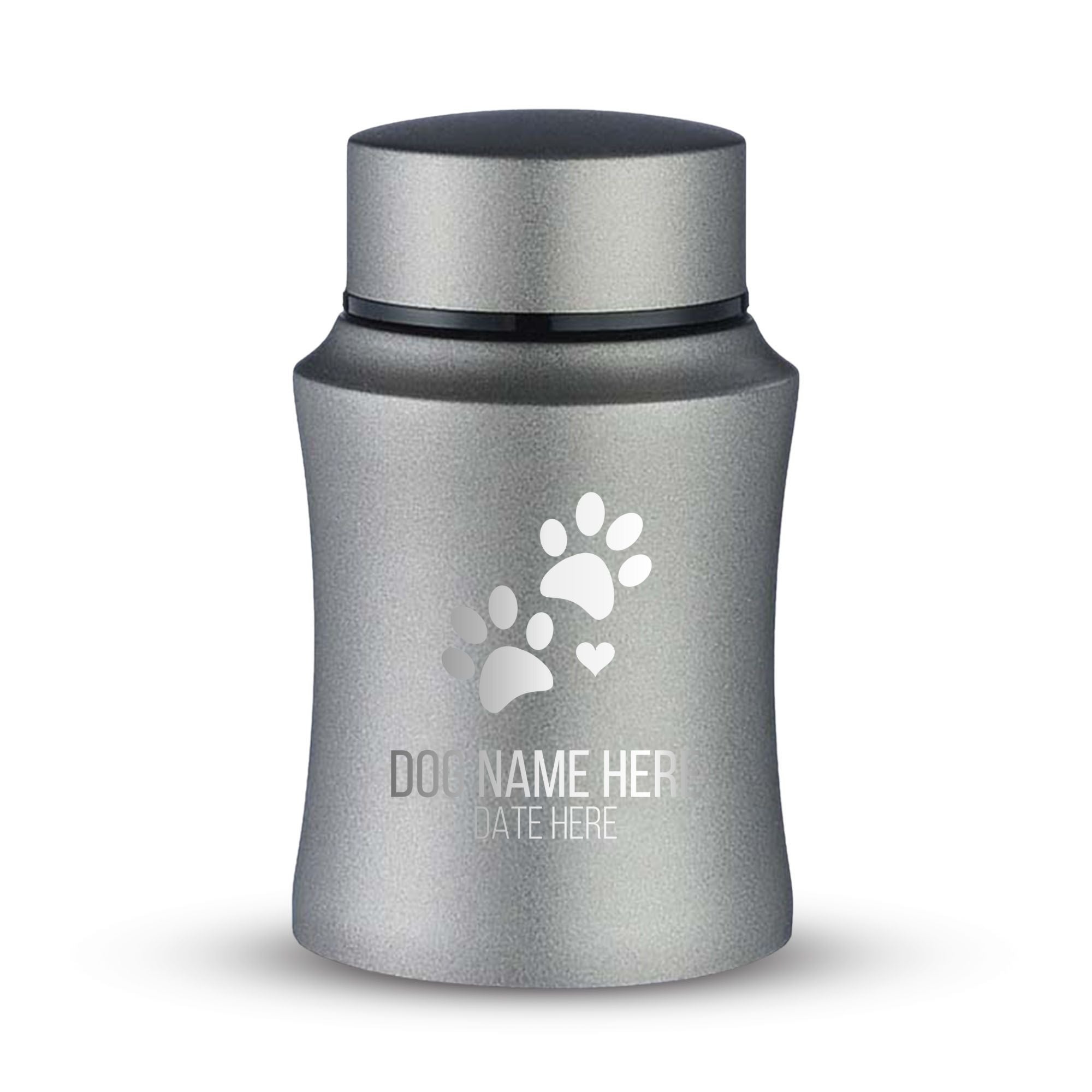 Custom Small Keepsake Cremation Urn for Small Dogs - Laser Engraved - Fit up to 10lbs - Powder Coated Stainless Steel Urn