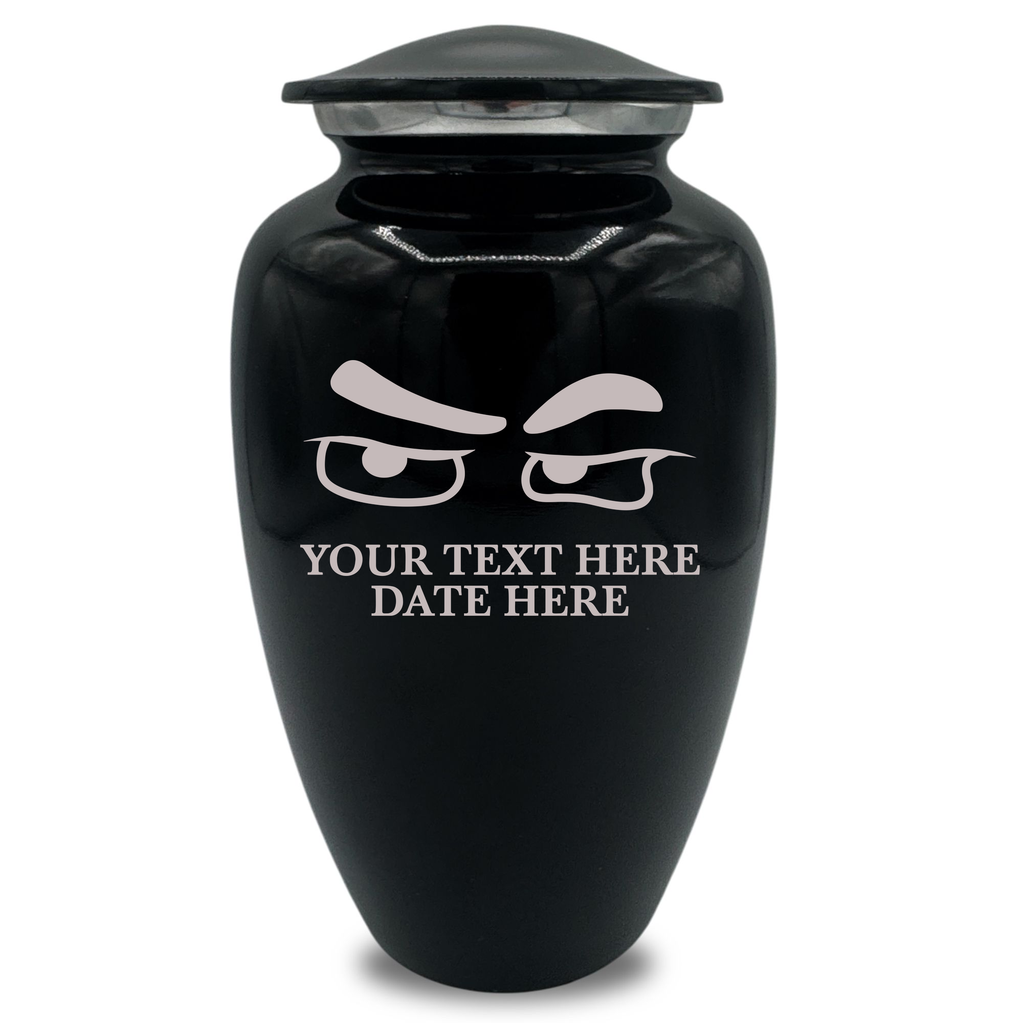 Splendor Human Cremation Urn – 200 Cubic Inch Capacity – Metal | Funny Eyes