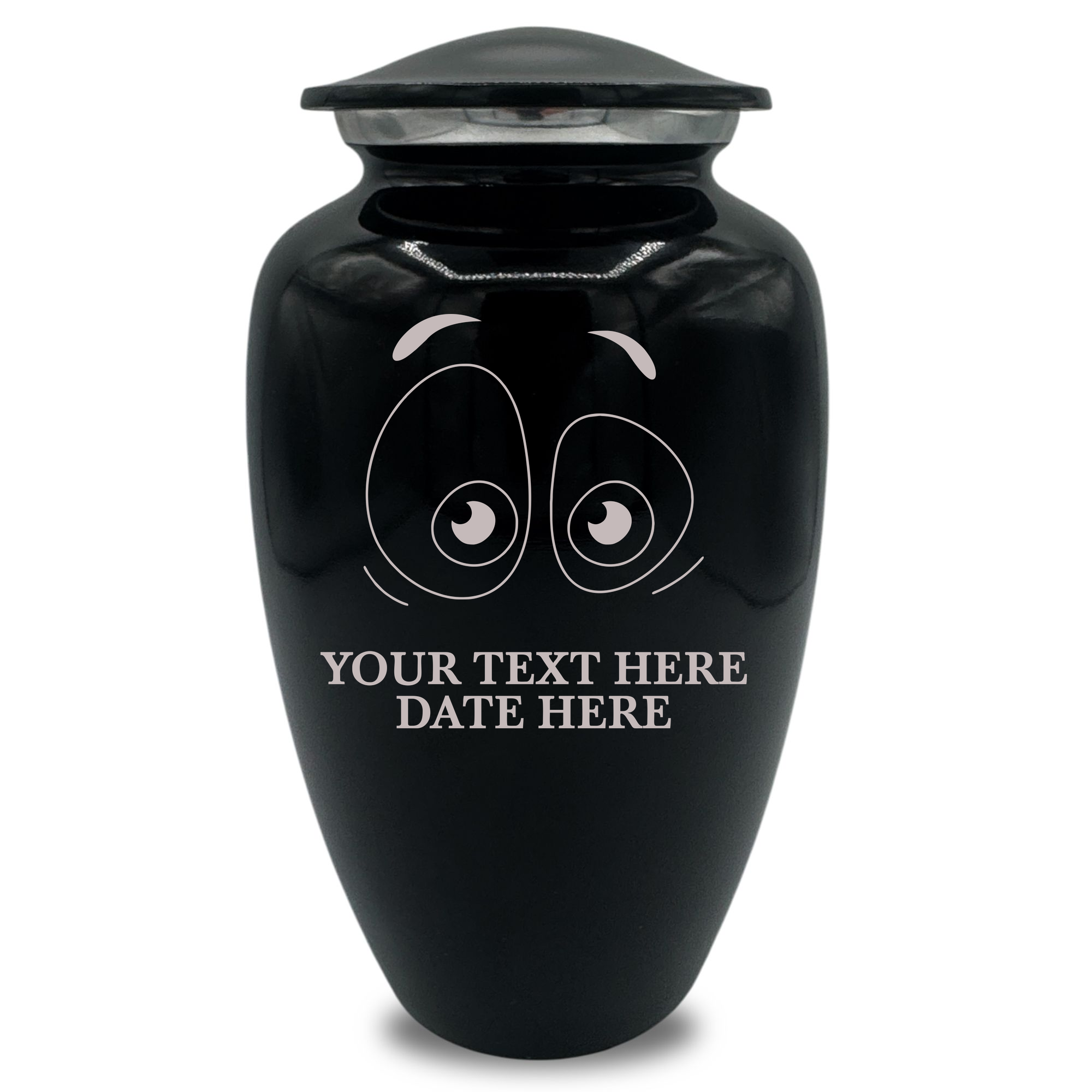 Splendor Human Cremation Urn – 200 Cubic Inch Capacity – Metal | Funny Eyes