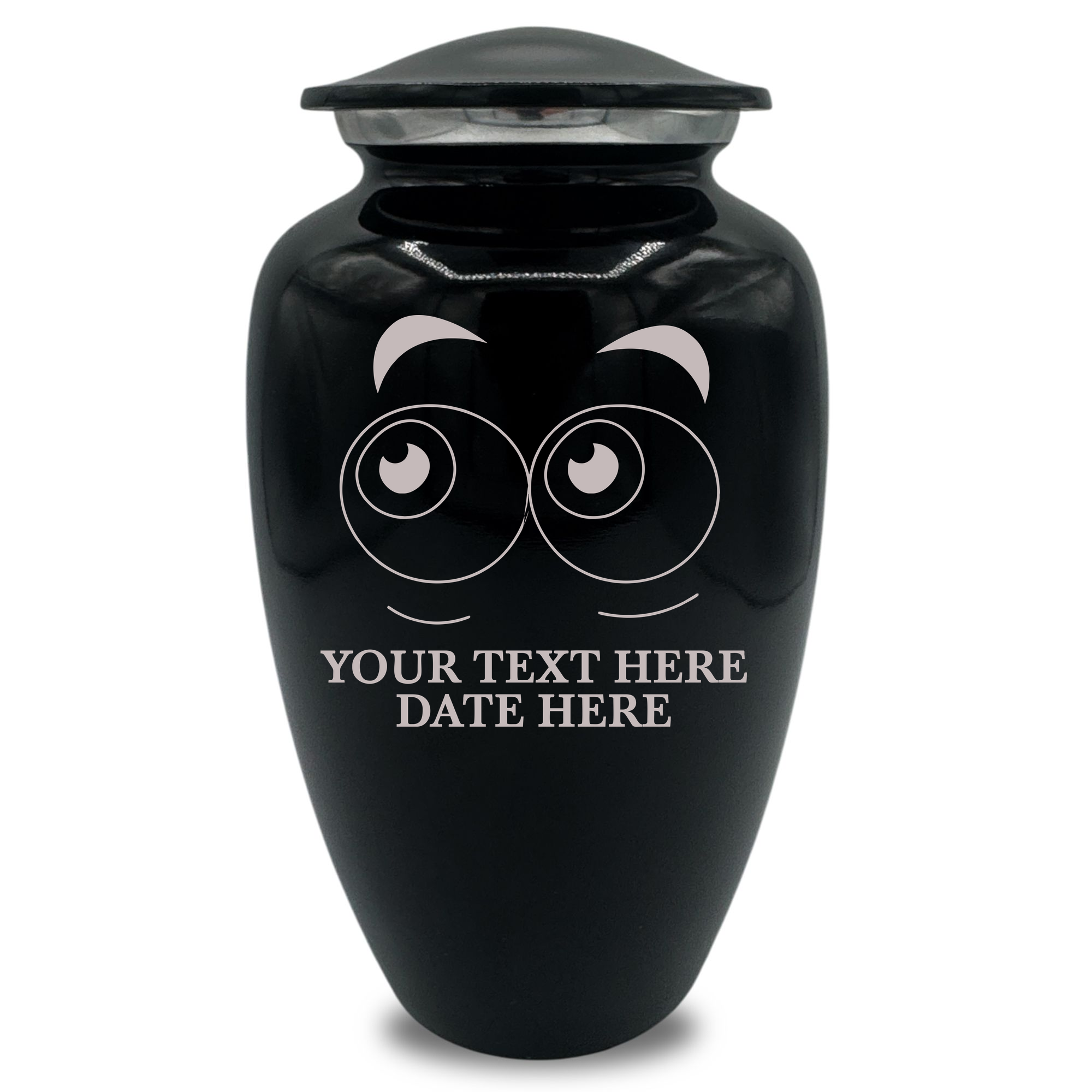 Splendor Human Cremation Urn – 200 Cubic Inch Capacity – Metal | Funny Eyes