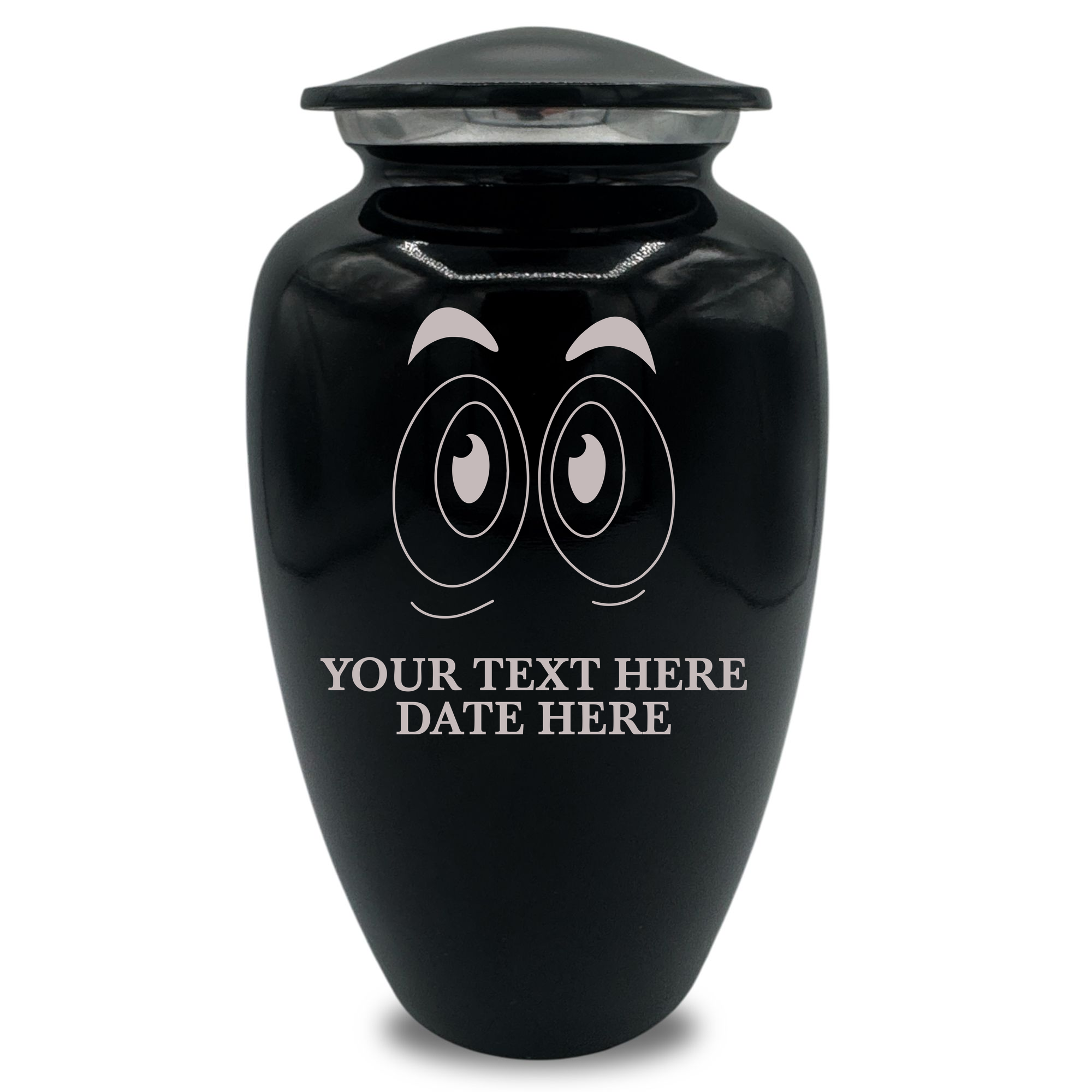 Splendor Human Cremation Urn – 200 Cubic Inch Capacity – Metal | Funny Eyes