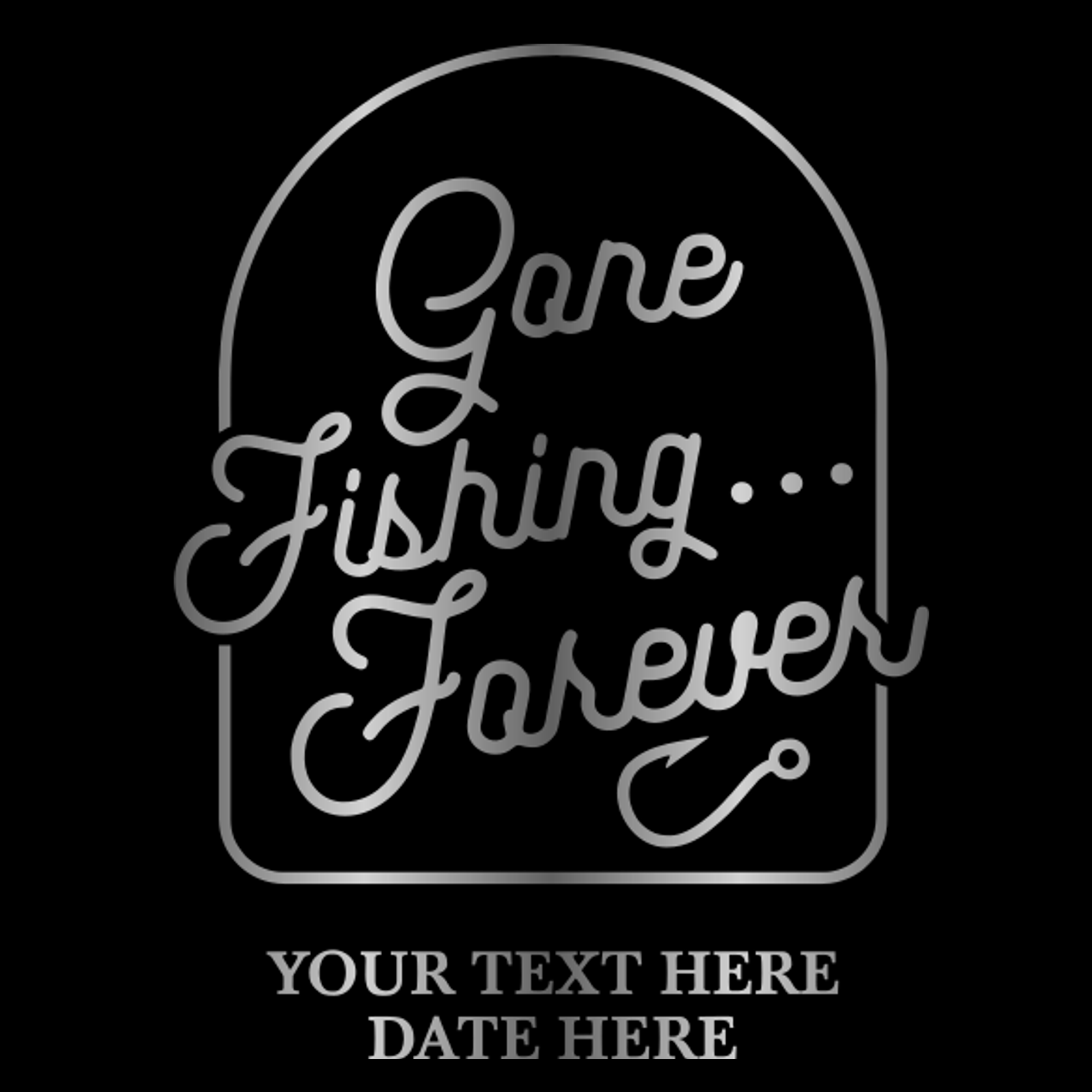Human Cremation Urn - 350 Cubic Inch Capacity - Black with Silver Rim | Fisherman Tribute Collection