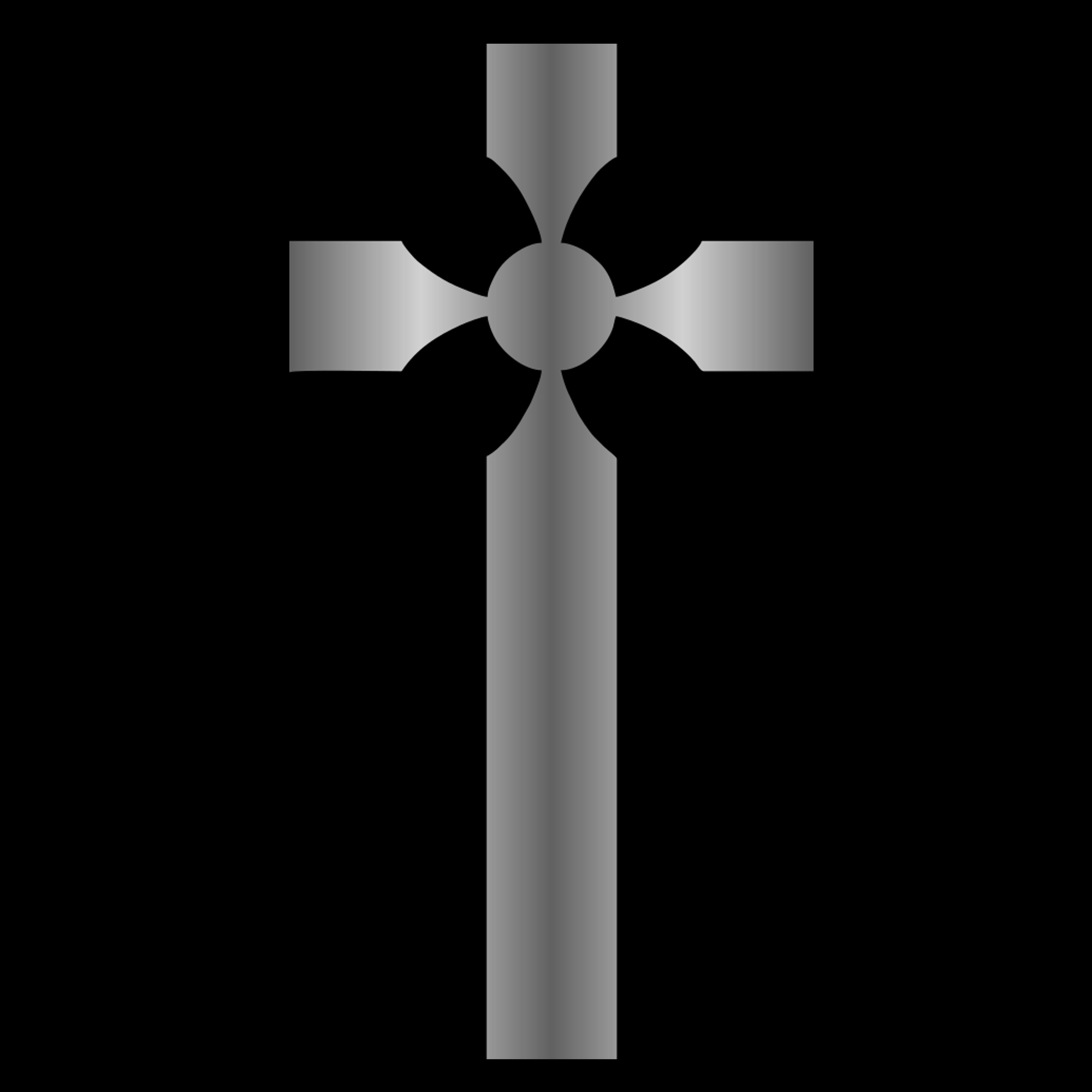 Human Cremation Urn - 350 Cubic Inch Capacity - Black with Silver Rim | Cross Design Collection
