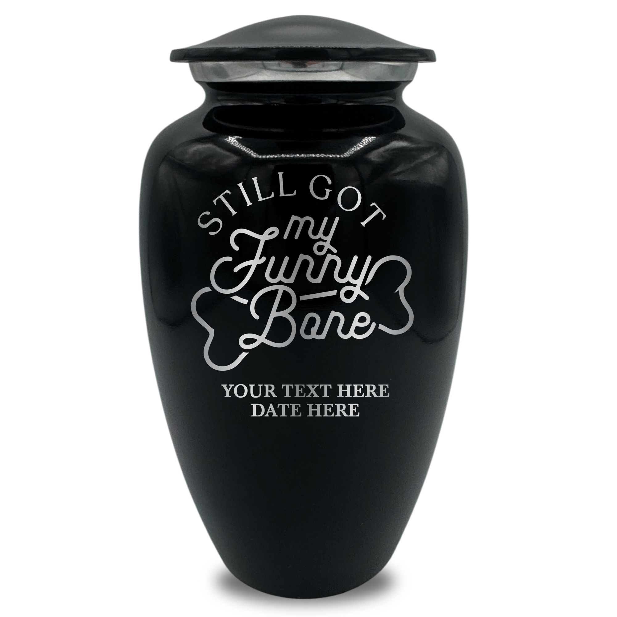 Splendor Human Cremation Urn – 200 Cubic Inch Capacity – Metal | Funny Memorial