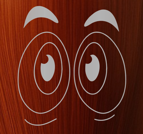 Human Cremation Urn - 200 Cubic Inch - Ingrained Wood Style Finish | Funny Eyes