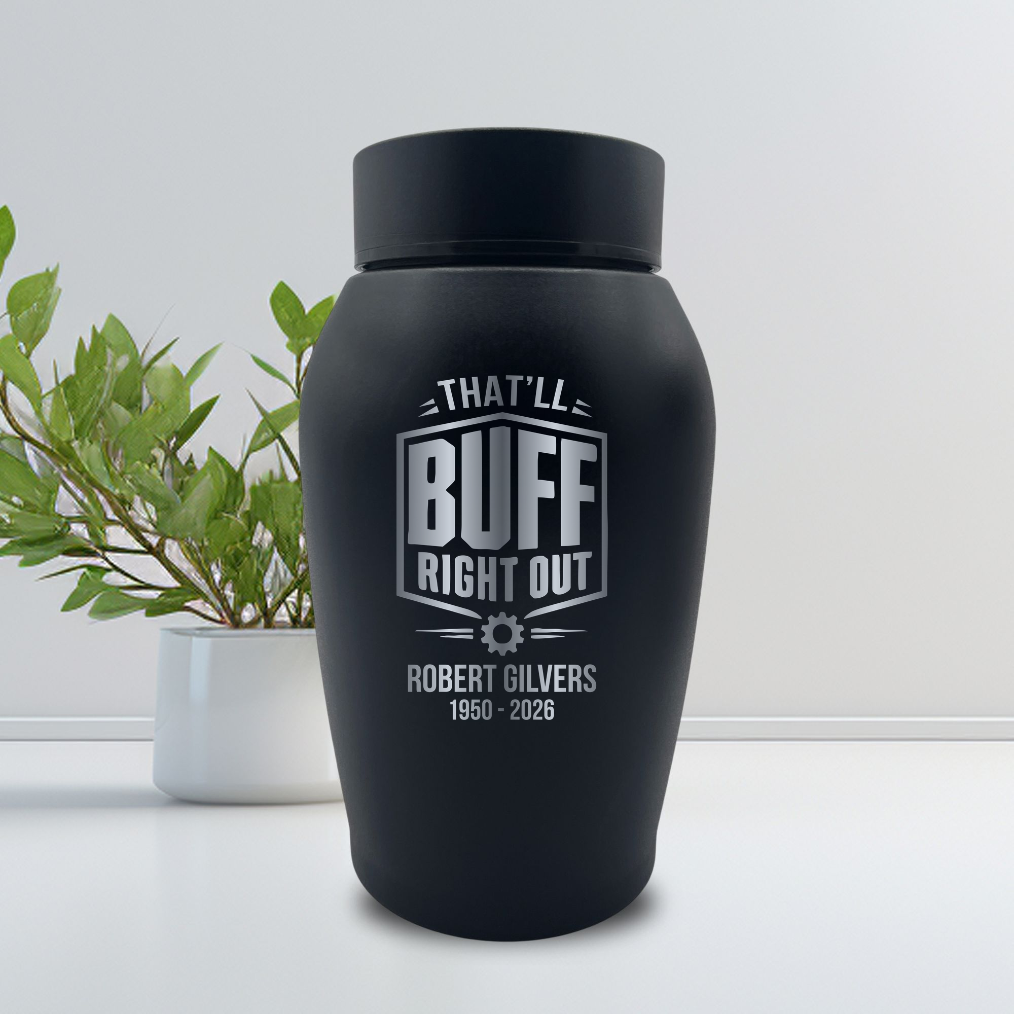 Small Human Cremation Urn for Ashes | Sharing Urn, 50 Cubic Inch | Car Mechanic Collection 1