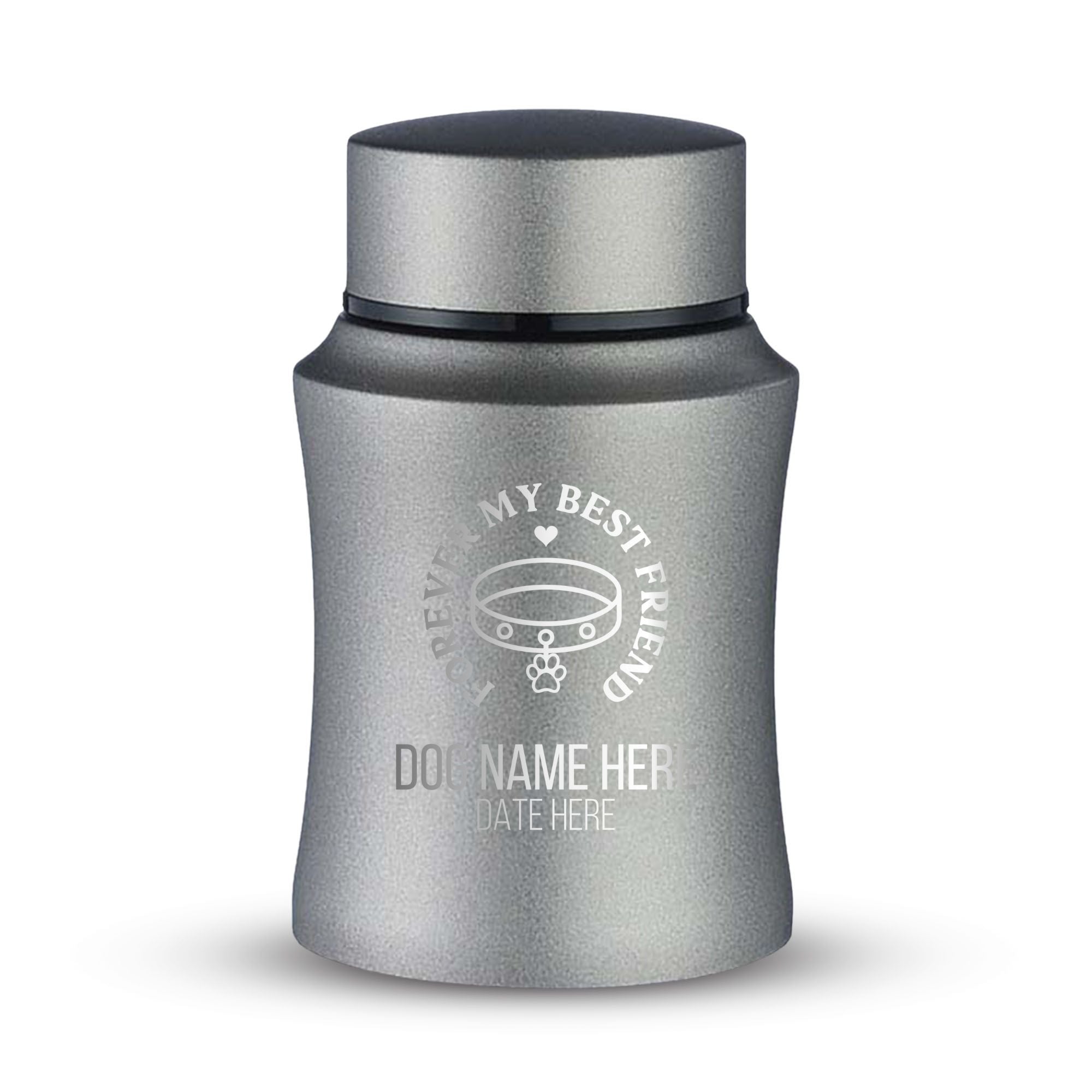 Custom Small Keepsake Cremation Urn for Small Dogs - Laser Engraved - Fit up to 10lbs - Powder Coated Stainless Steel Urn