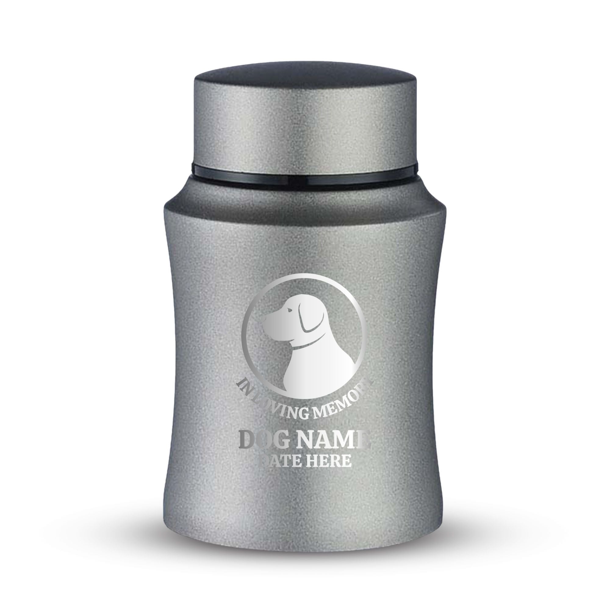 Custom Small Keepsake Cremation Urn for Small Dogs - Laser Engraved - Fit up to 10lbs - Powder Coated Stainless Steel Urn