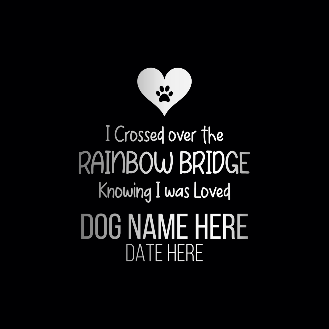 Personalized Custom Dog Urn Engraved Dog Name and Date - Stainless Steel cremation urns for dogs ashes with Airtight Closure | Rainbow Bridge