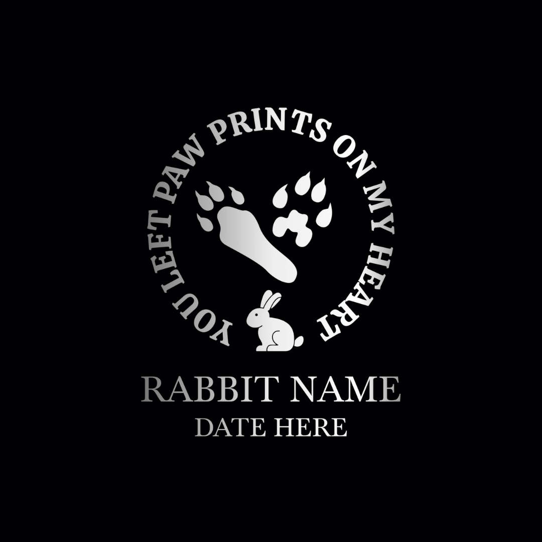 Customized Small Keepsake Rabbit Urn Personalized Engraved with Rabbit Name and Text - 4" Steel Cremation Mini Compact Urn for Rabbit Ashes, Washed Gold, 5–10 lb Capacity | Rabbit Paw Print