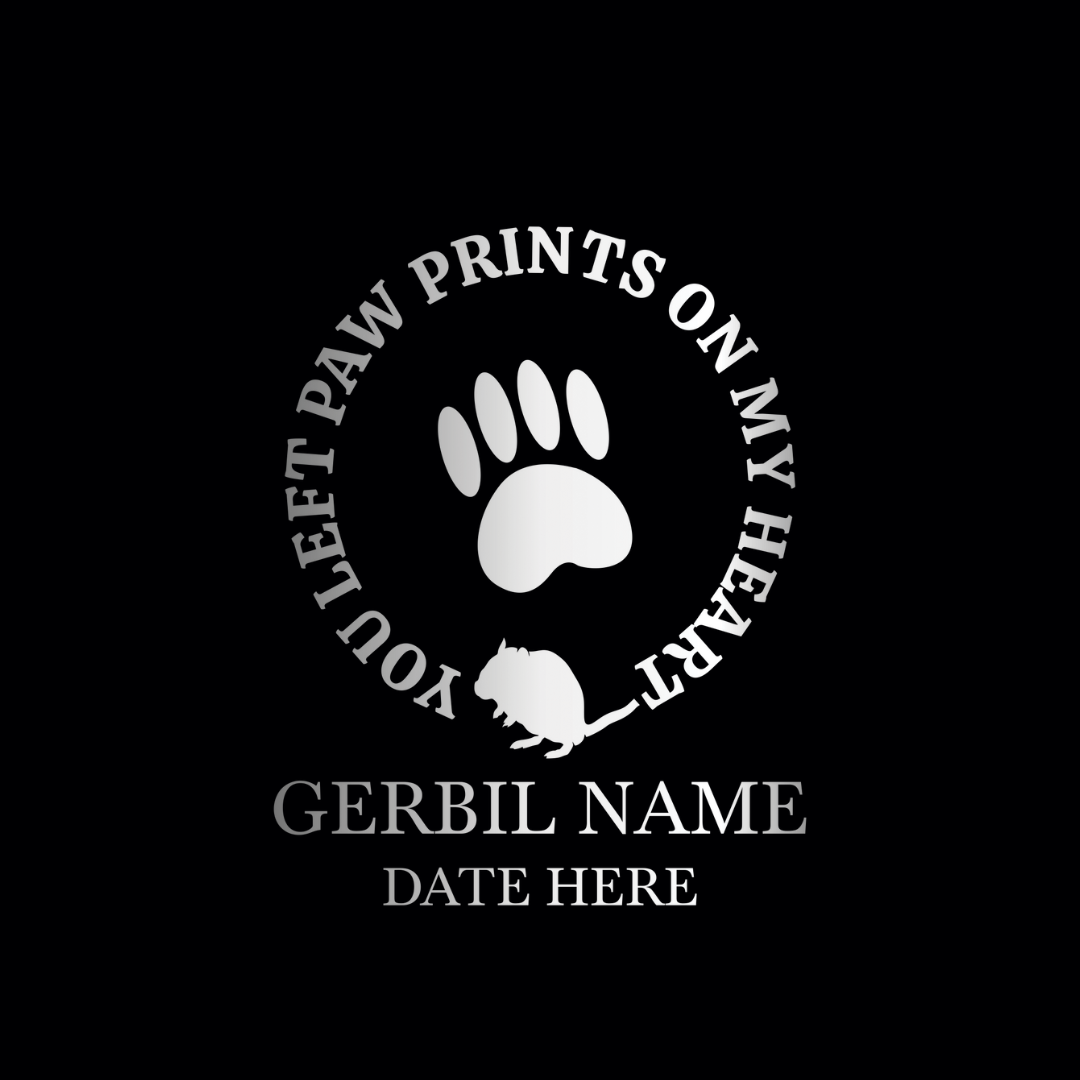 Small Pet Keepsake Cremation Urn – Black Powder Coated Steel | Gerbil Design