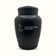 Classic Black Powder Coated Stainless Steel Human Cremation Urn – 150 Cubic Inch | Praying Hands
