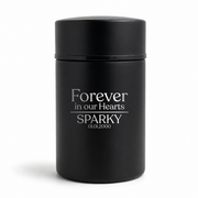 Custom Compact Mini Keepsake Cat Urn - Stainless Steel - Textured Finish - 8 Cubic Inch| Heart & Whiskers Collection
