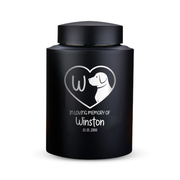 Horizon Dog Cremation Urn – Black Stainless Steel – 115 Cubic Inch | Forever Collection