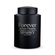 Horizon Dog Cremation Urn – Black Stainless Steel – 50–115 Cubic Inch | Memorial Theme
