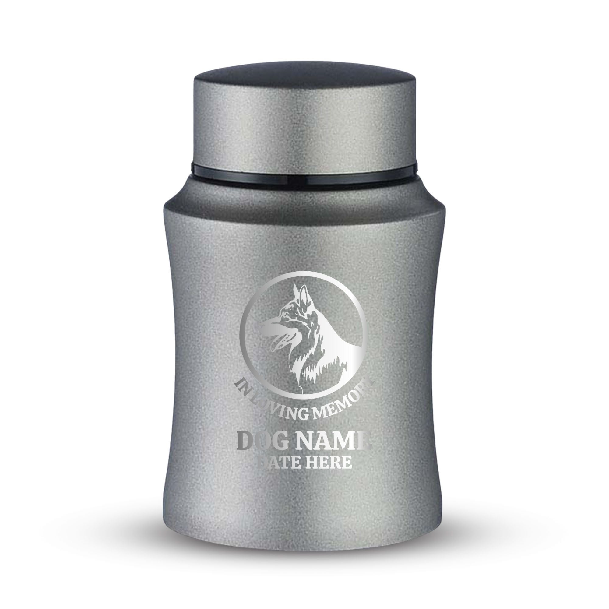 Custom Small Keepsake Cremation Urn for Small Dogs - Laser Engraved - Fit up to 10lbs - Powder Coated Stainless Steel Urn