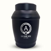 Custom Dog Urn - Standard Size - Stainless Steel - Black - 40 Cubic Inch