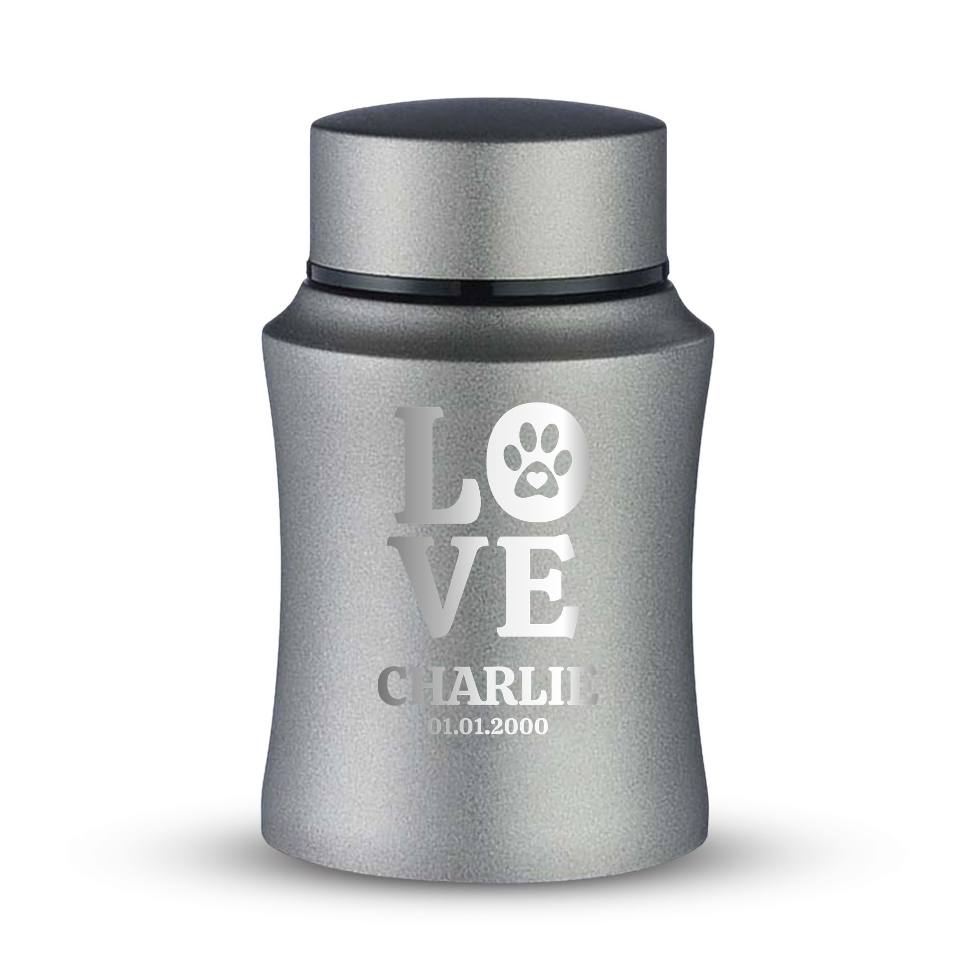 Prestige Pet Cremation Urn – Powder Coated Stainless Steel – 10 lb Capacity | Memorial Theme