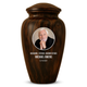 Human Cremation Urn - 200 Cubic Inch - Ingrained Wood Style Finish | Custom Photo
