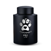 Custom Cat Round Urn - Medium Size - Stainless Steel - Black Powder Coated Finish - 50 Cubic Inch | Classic Cat Memorial