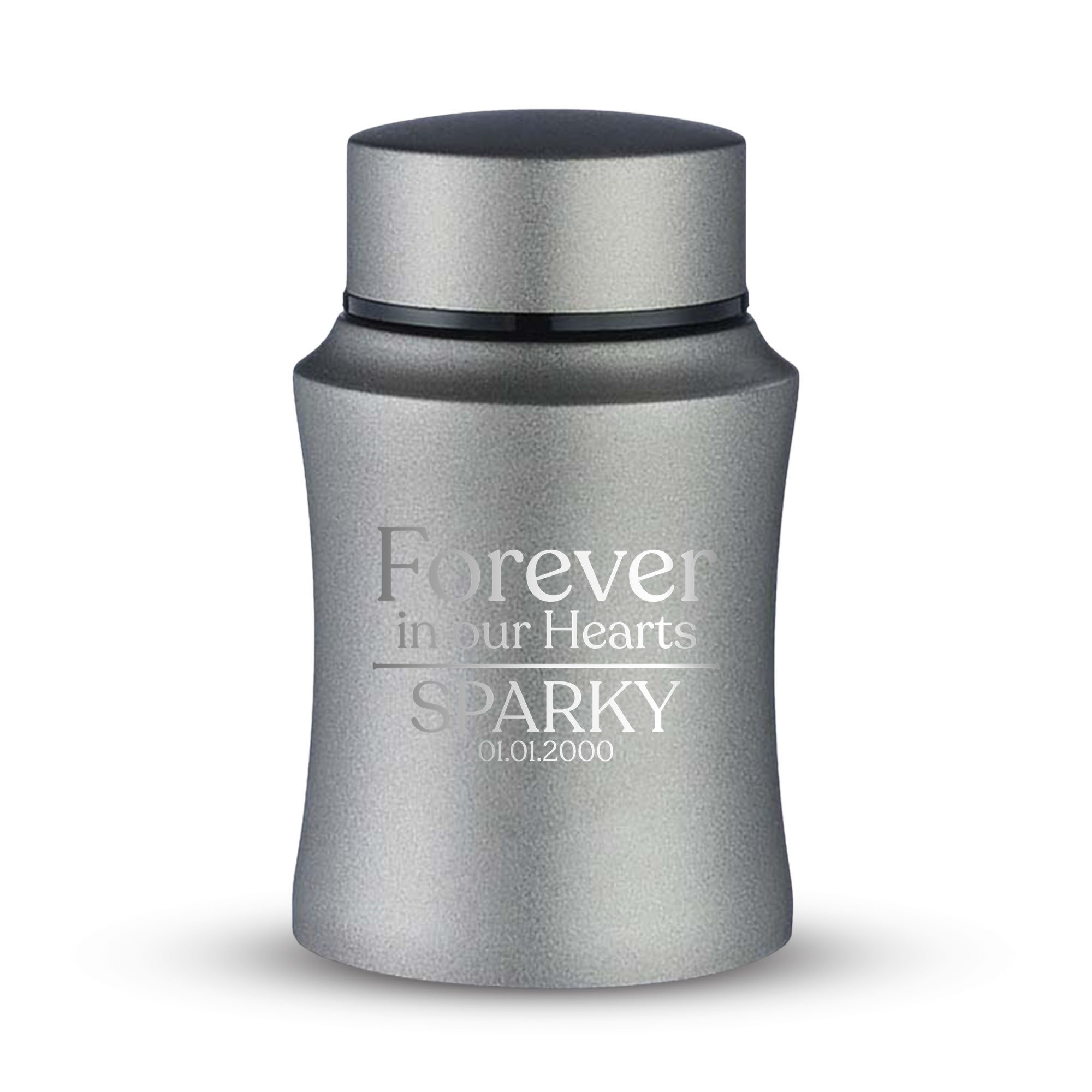Prestige Cat Cremation Urn – Powder Coated Stainless Steel – 10 lb Capacity | Heart & Whiskers Collection