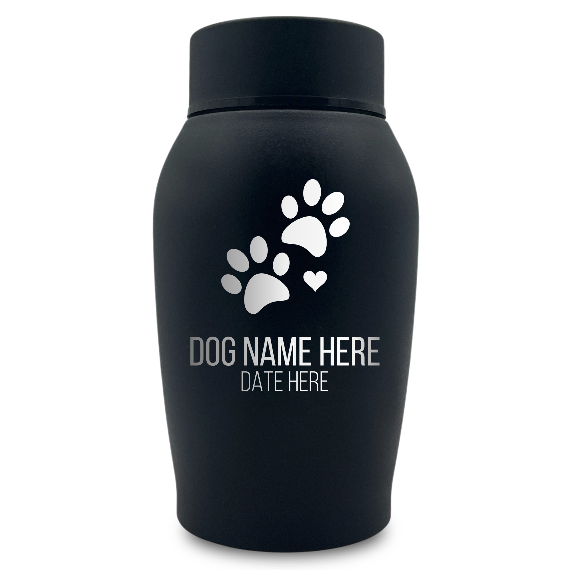 Small Cremation Urn for Pet Ashes Cremains Metal Pet Urn for Small Dog Breeds, 16 Cubic Inch | Classic Paw
