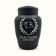 Large Custom Dog Urn – 150 Cubic Inch – Black Stainless Steel | Dog Breed Design