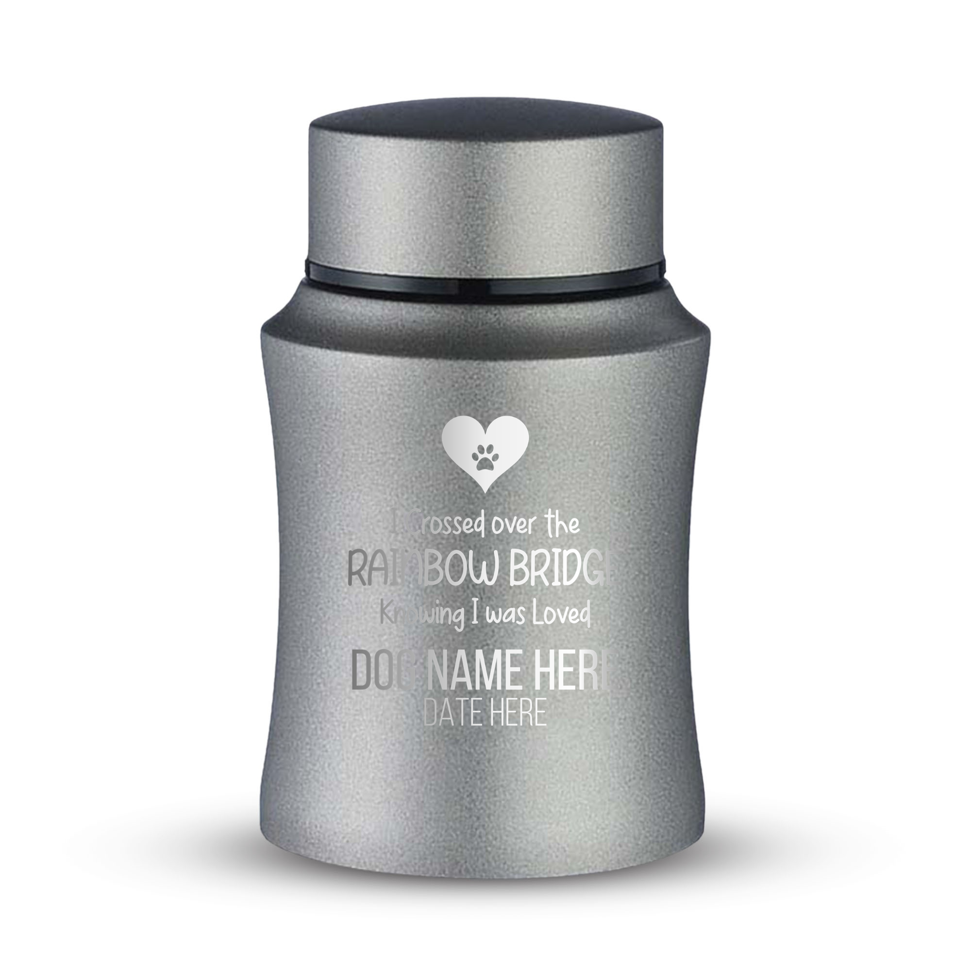 Prestige Pet Cremation Urn – Powder Coated Stainless Steel – 10 lb Capacity | Memorial Theme