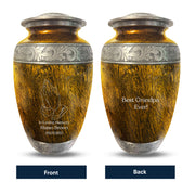 Custom Aluminum Human Urn - Elevate Collection - Dark Humor Design - Distressed Finish - 200 Cubic Inch