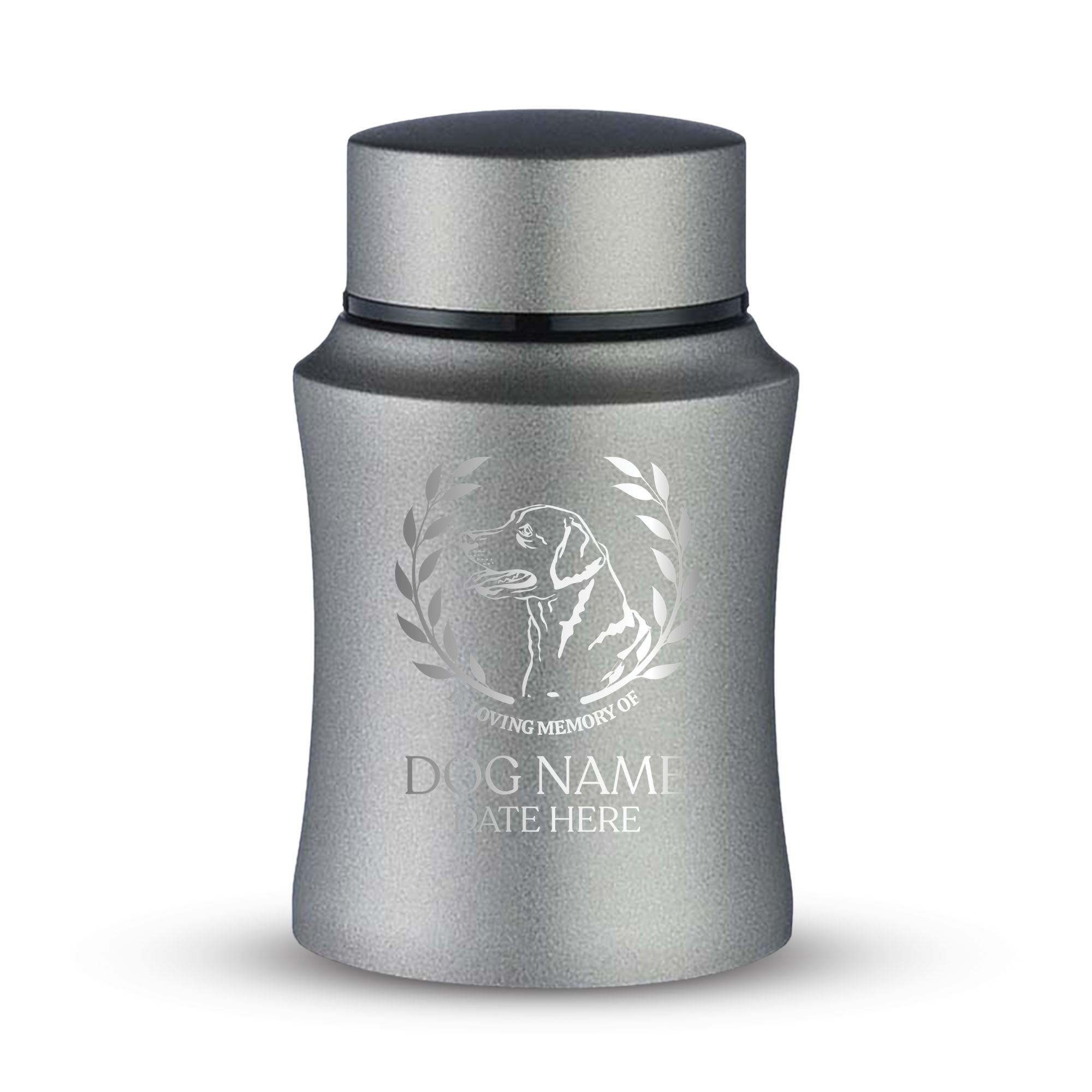Prestige Pet Cremation Urn – Powder Coated Stainless Steel – 10 lb Capacity | Dog Breed