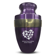 Elite Human Cremation Urn – 200 Cubic Inch – Aluminum with Gold Inlay | Traditional Memorial