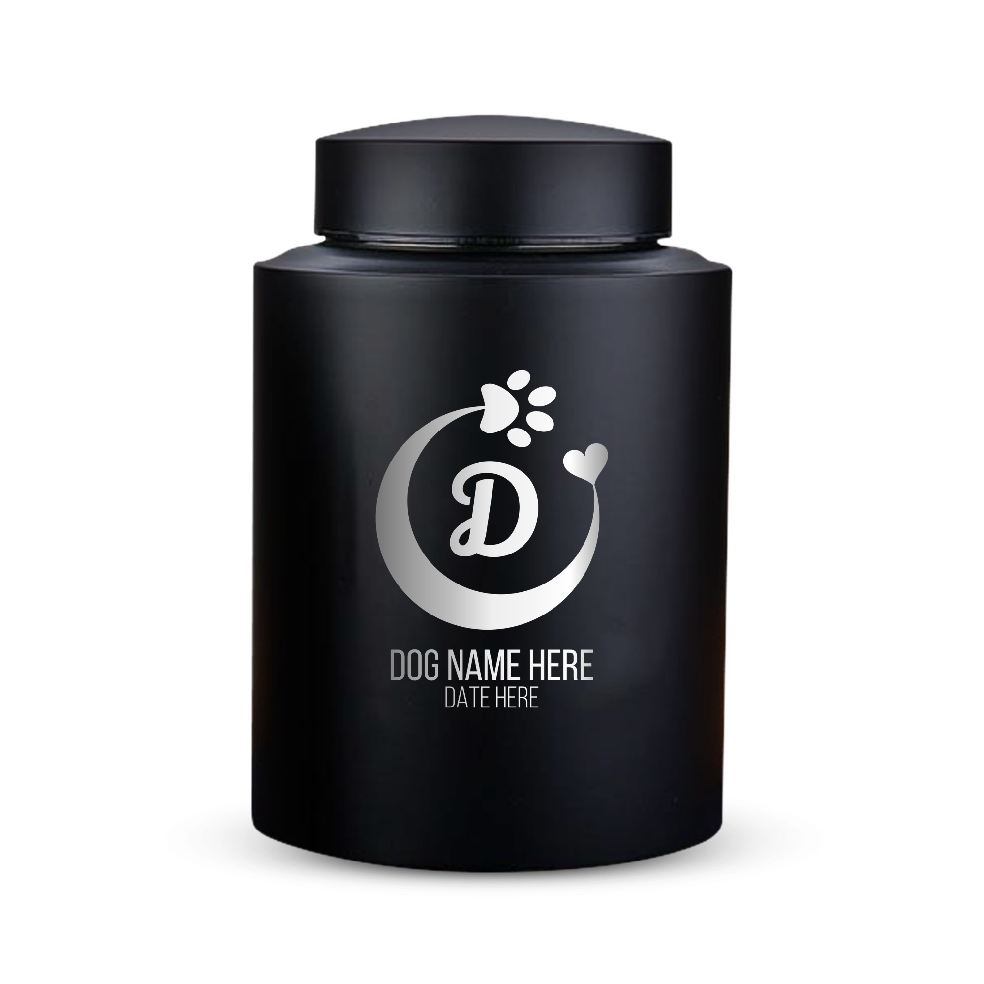 Horizon Dog Cremation Urn – Black Stainless Steel – 50–115 Cubic Inch | Forever Collection
