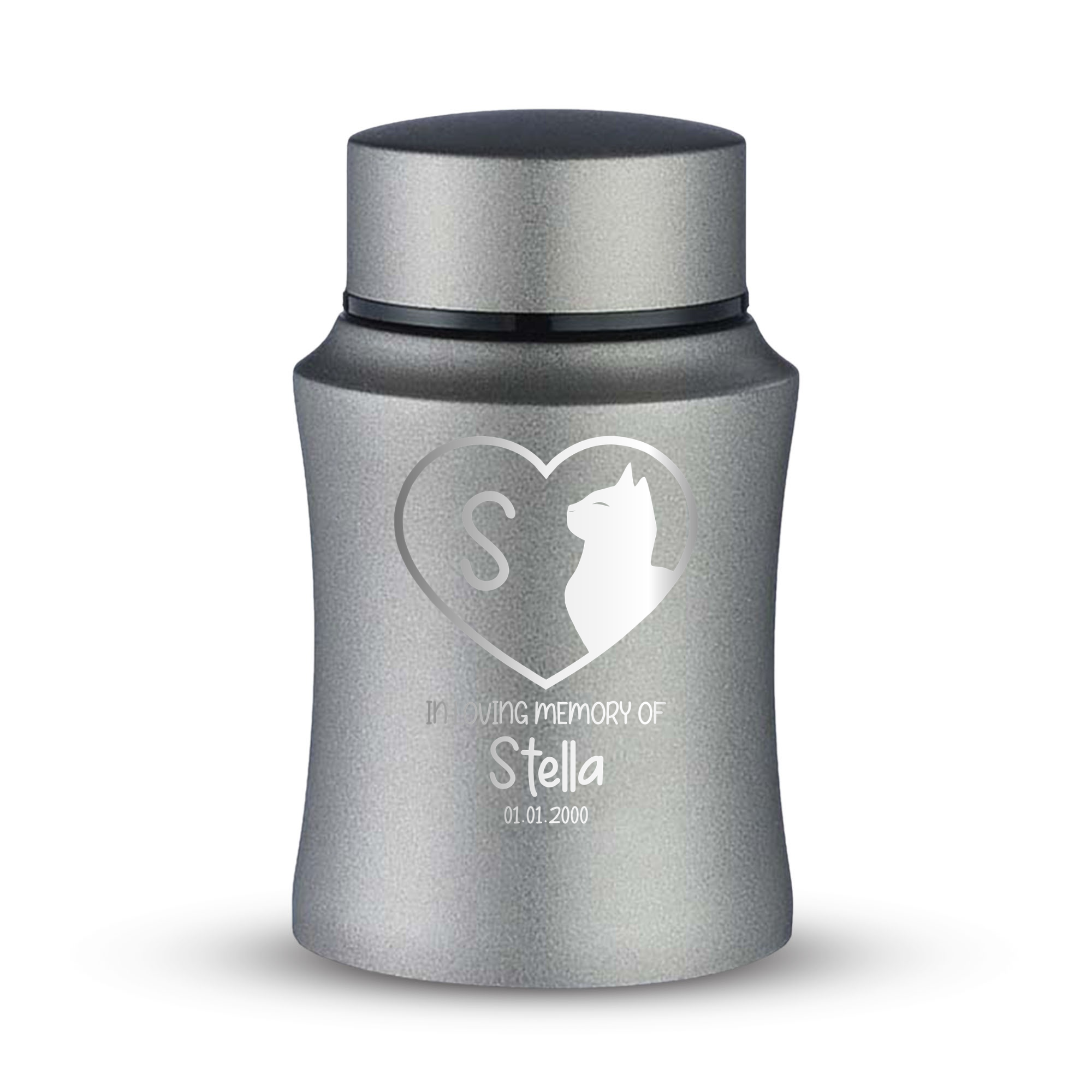 Prestige Cat Cremation Urn – Powder Coated Stainless Steel – 10 lb Capacity | Cat Memorial