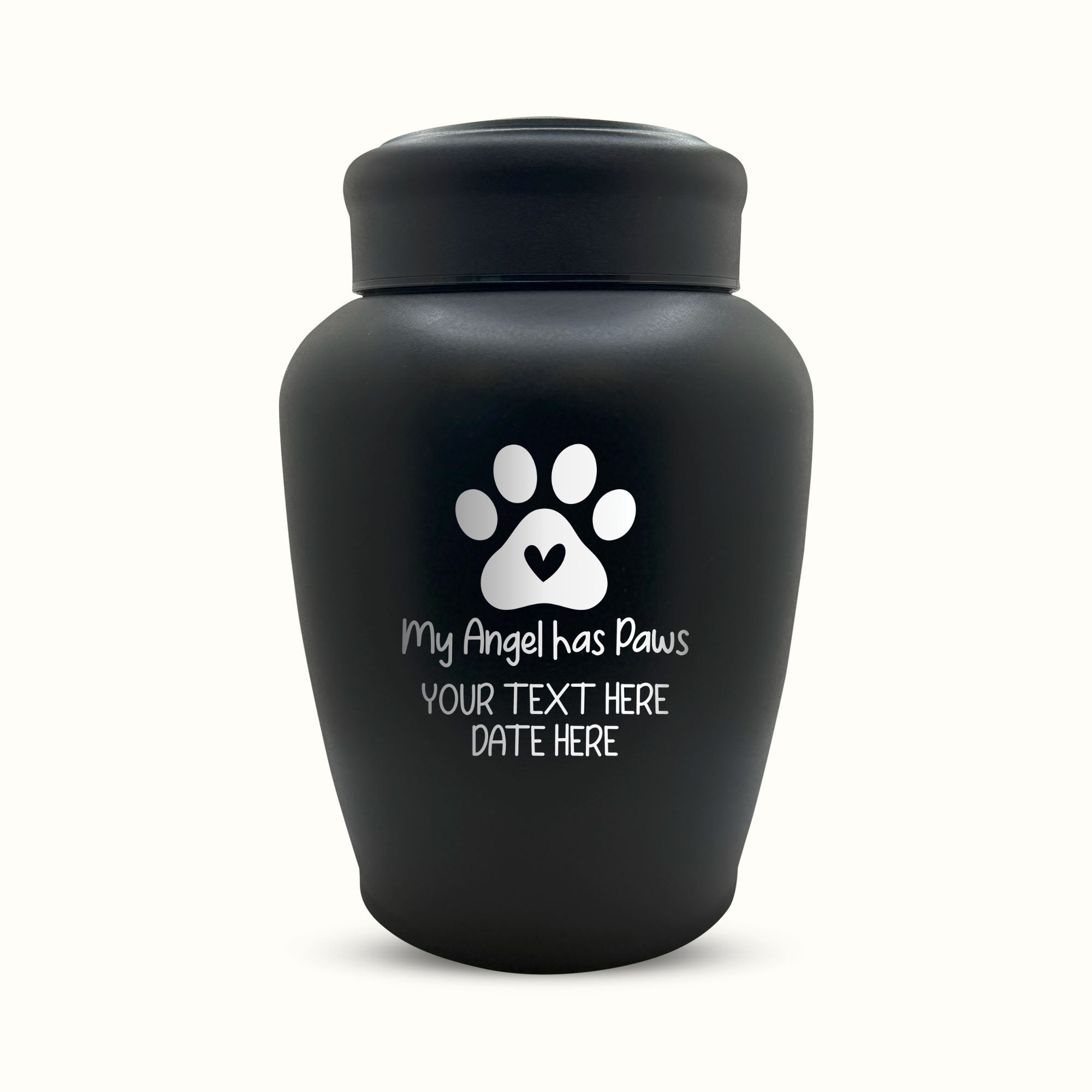 Cremation Urn for Ashes Cremains Metal Cat Urn for Larger Breeds, 150 Cubic Inch | Classic Cat Memorial