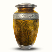 Custom Aluminum Human Urn - Elevate Collection - Headstone Shape Design - Distressed Finish - 200 Cubic Inch