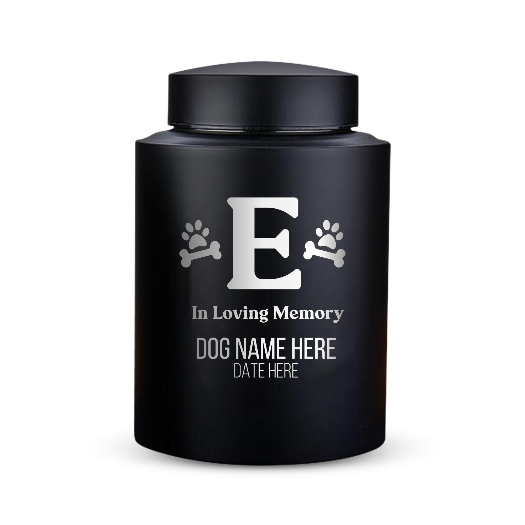 Horizon Dog Cremation Urn – Black Stainless Steel – 50–115 Cubic Inch | Forever Collection