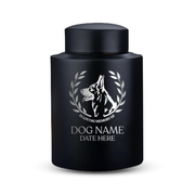 Horizon Dog Cremation Urn – Black Stainless Steel – 50 Cubic Inch | Dog Breed