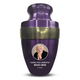 Elite Human Cremation Urn - 200 Cubic Inch - Aluminum with Gold Inlay | Custom Photo