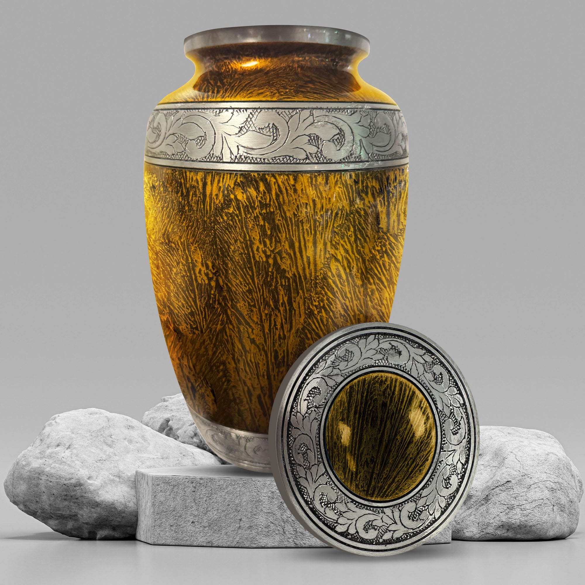 Custom Aluminum Human Urn - Elevate Collection - Funny Office Design - Distressed Finish - 200 Cubic Inch