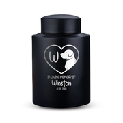 Horizon Dog Cremation Urn – Black Stainless Steel – 50–115 Cubic Inch | Forever Collection